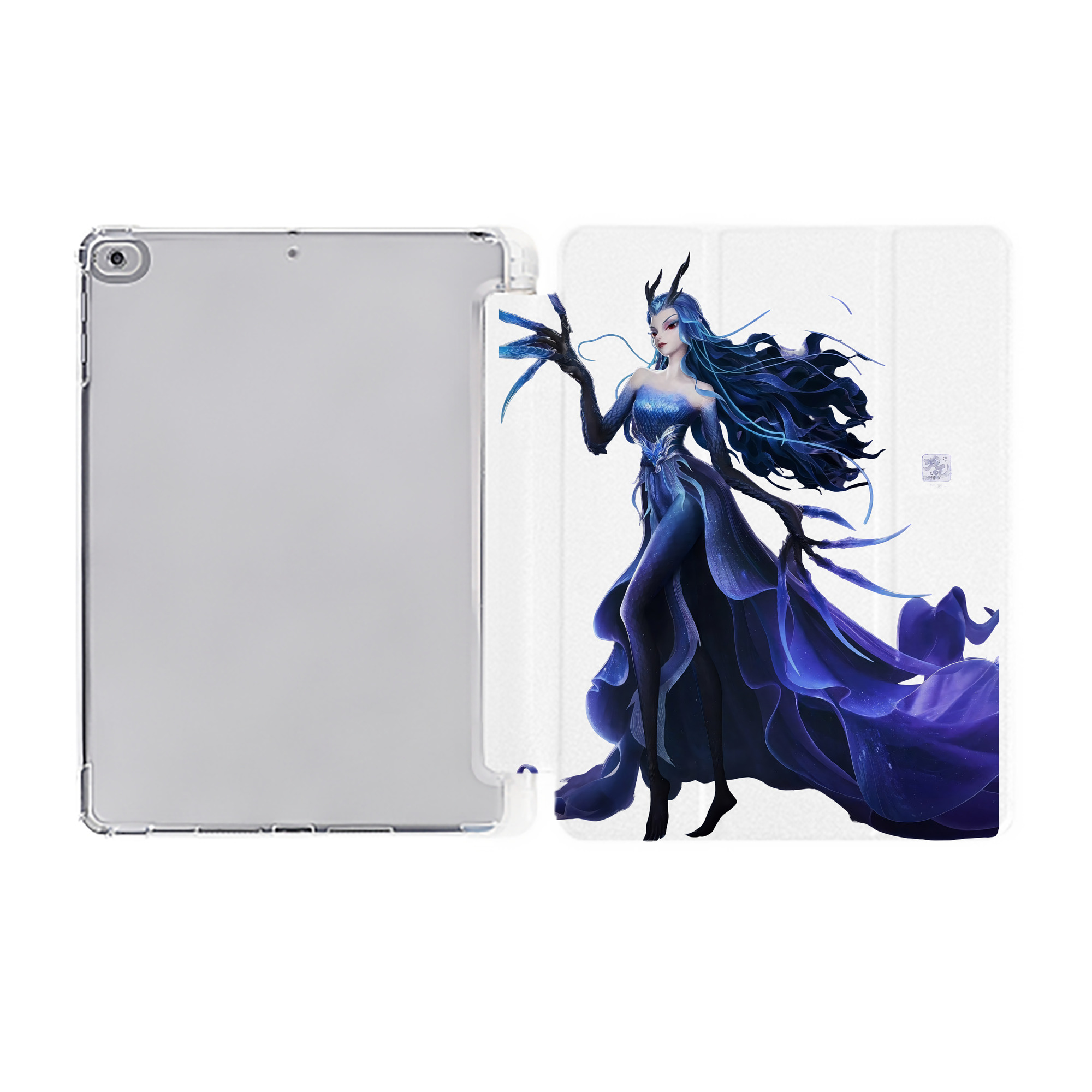 （画像用） Ne Zha 2 ナタ 魔童の大暴れ IPad ケース ペン収納付き 三つ折りスタンド PUレザー×シリコン 対応機種9.5/10.5/10.9インチ